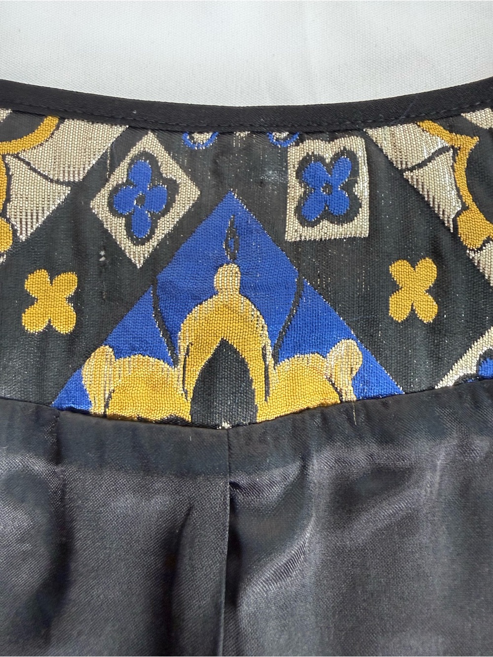 Ann Taylor LOFT Shimmer Mosaic Brocade Metallic Vintage Style Quilted Jacket S - Picture 12 of 16